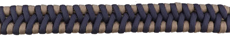 Nœud Zawbar en cordon de deux couleurs, bleu et beige, utilisé pour un bracelet