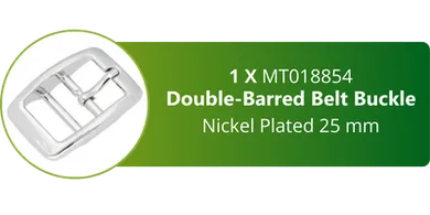 Double Barred Belt Buckle Nickel