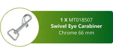 swivel eye carabiner chrome